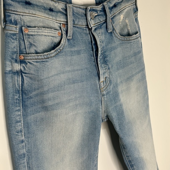 MOTHER SUPERIOR The Scrapper High Rise Ankle Straight Leg Jeans Size 23 - Picture 14 of 16